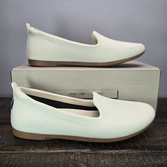 Vessi Market Flat Womens Size 7.5 Waterproof Shoes Slip On Casual Flats Sand - Picture 1 of 12